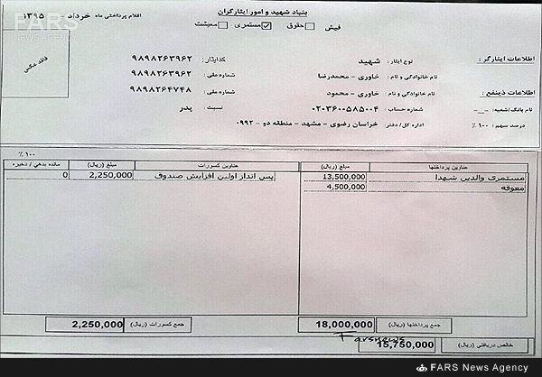 حقوق خانواده‌ شهدای مدافع حرم