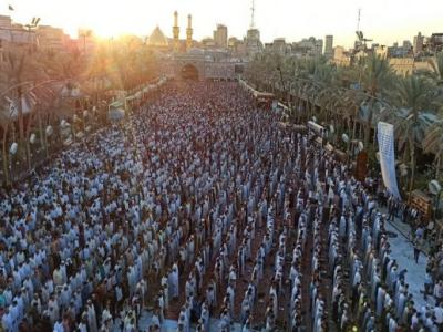 اقامه با شکوه نماز عید قربان در بین‌الحرمین