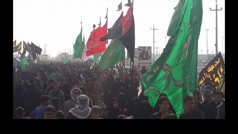 برپایی نماز جماعت و مراسم عزاداری در موکب اربعین مسجد جمکران